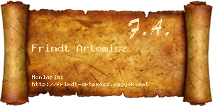 Frindt Artemisz névjegykártya